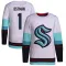 White Youth Victor Ostman Authentic Seattle Kraken Away Primegreen Jersey