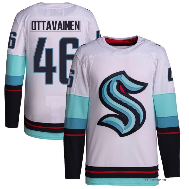 White Youth Ville Ottavainen Authentic Seattle Kraken Away Primegreen Jersey