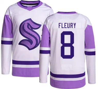 Men's Cale Fleury Authentic Seattle Kraken Hockey Fights Cancer Jersey
