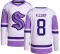 Men's Cale Fleury Authentic Seattle Kraken Hockey Fights Cancer Jersey