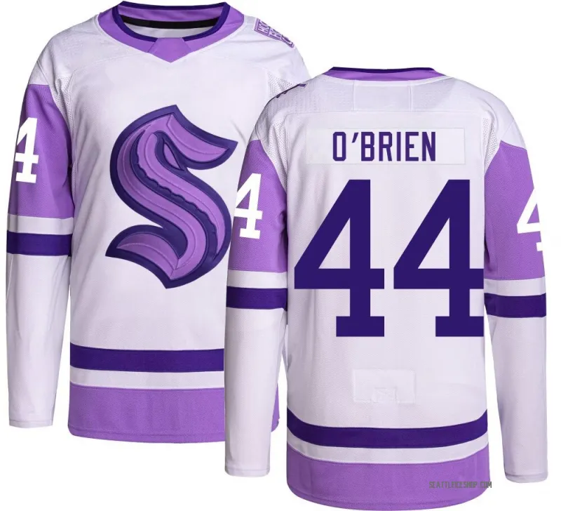 Men's Jake O'Brien Authentic Seattle Kraken Hockey Fights Cancer Jersey