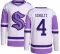 Men's Justin Schultz Authentic Seattle Kraken Hockey Fights Cancer Jersey