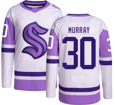 Men's Matt Murray Authentic Seattle Kraken Hockey Fights Cancer Jersey