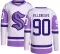 Men's Nathan Villeneuve Authentic Seattle Kraken Hockey Fights Cancer Jersey