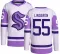 Men's Ryan Lindgren Authentic Seattle Kraken Hockey Fights Cancer Jersey