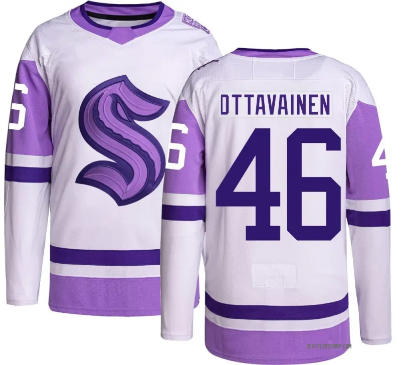 Men's Ville Ottavainen Authentic Seattle Kraken Hockey Fights Cancer Jersey