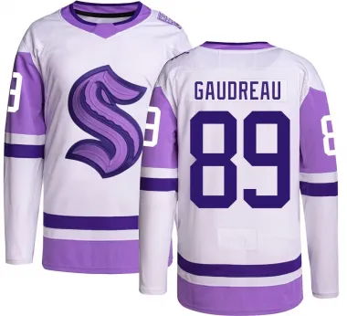 Youth Frederick Gaudreau Authentic Seattle Kraken Hockey Fights Cancer Jersey