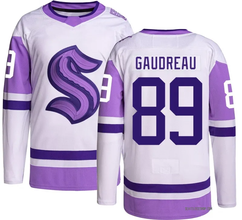 Youth Frederick Gaudreau Authentic Seattle Kraken Hockey Fights Cancer Jersey