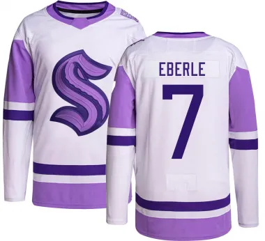 Youth Jordan Eberle Authentic Seattle Kraken Hockey Fights Cancer Jersey