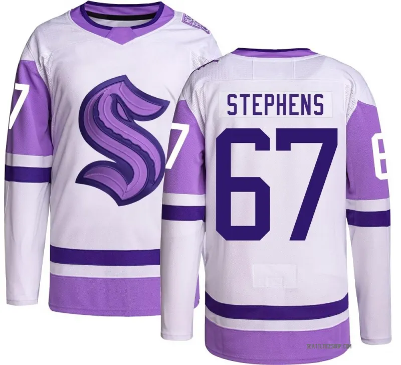 Youth Mitchell Stephens Authentic Seattle Kraken Hockey Fights Cancer Jersey