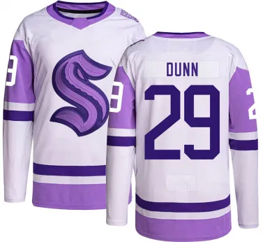 Youth Vince Dunn Authentic Seattle Kraken Hockey Fights Cancer Jersey